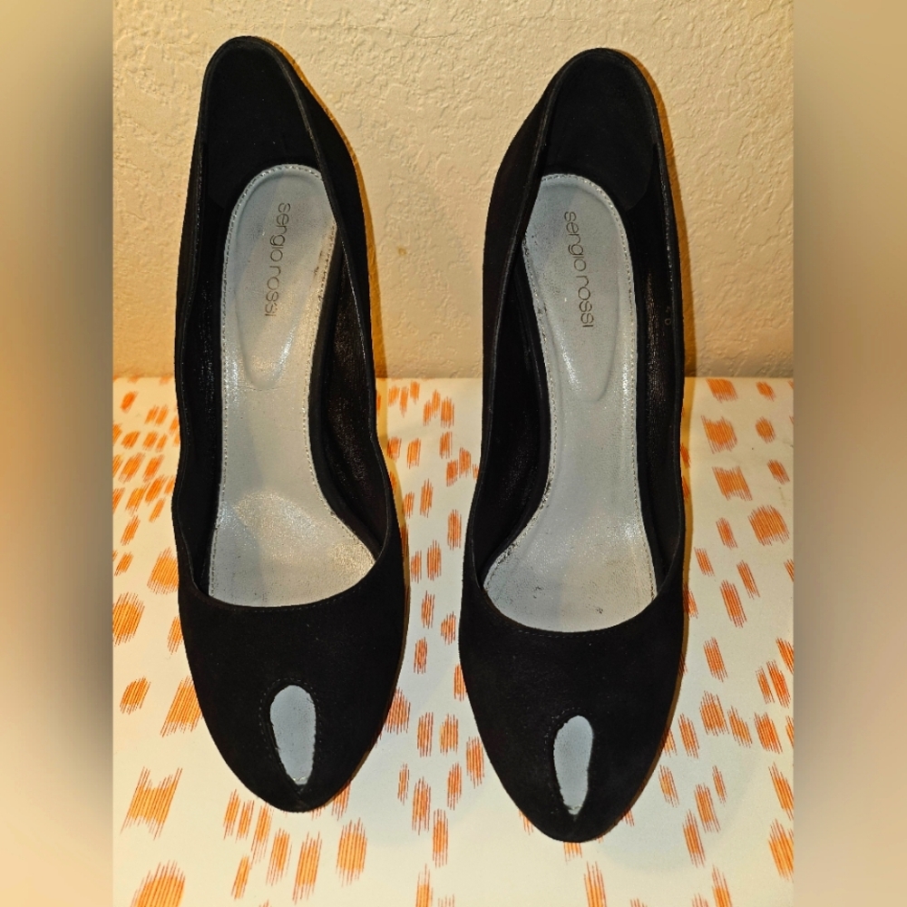 Sergio Rossi platform peep toe pumps